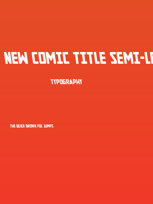 New Comic Title Semi-Leftalic Poster