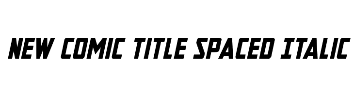 New Comic Title Spaced Italic  font caratteri gratis