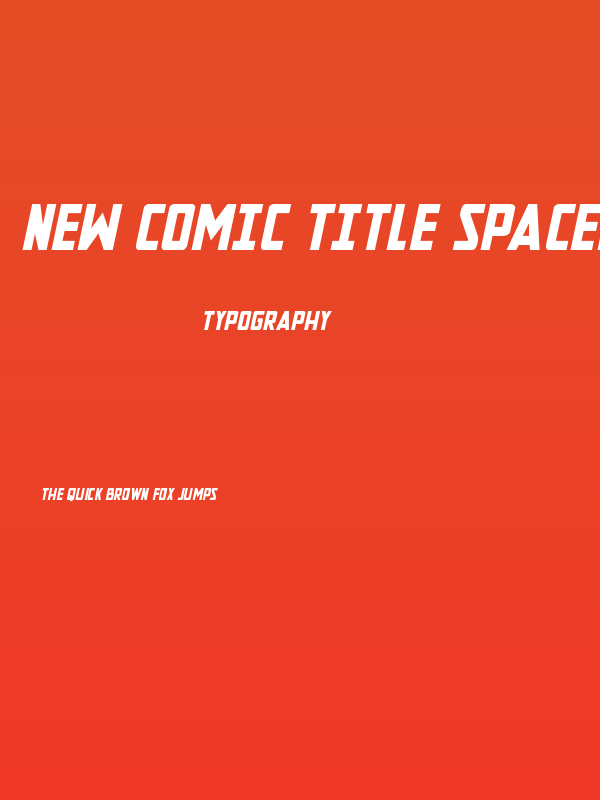 New Comic Title Spaced Italic Poster