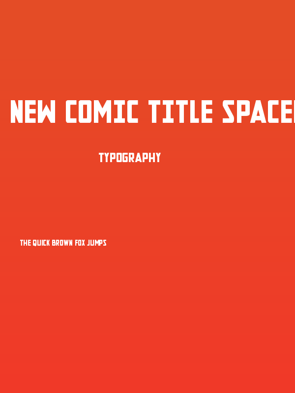 New Comic Title Spaced Poster