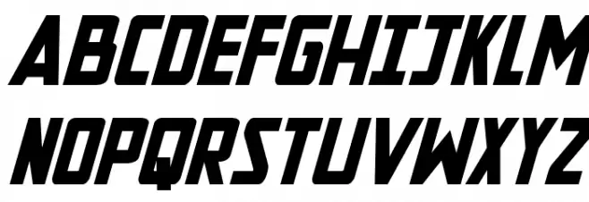 New Comic Title Super-Italic Caratteri MAIUSCOLE