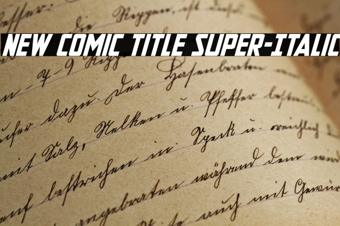 New Comic Title Super-Italic Example 3