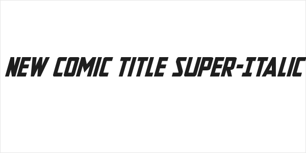 New Comic Title Super-Italic Logo