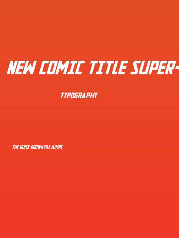 New Comic Title Super-Italic Poster
