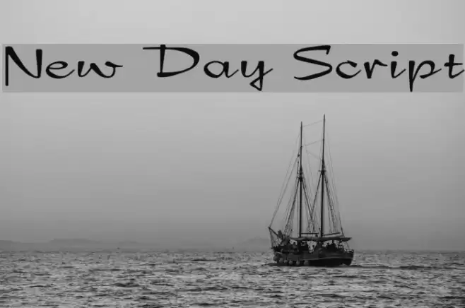 New Day Script Schriftart examples