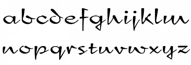 New Day Script Schriftart Kleinbuchstaben