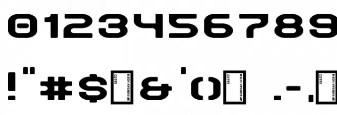 New Detroit Font OTHER CHARS