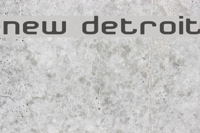 New Detroit Шрифта examples