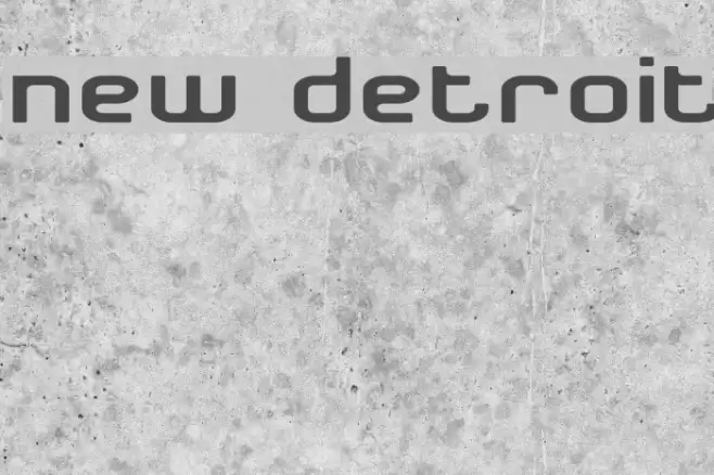 New Detroit Font examples