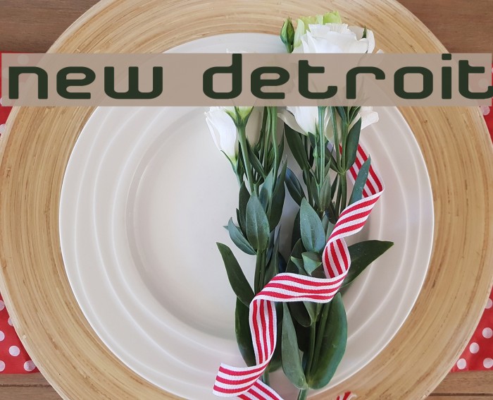 New Detroit Шрифта examples
