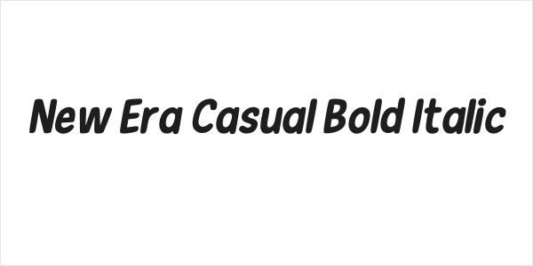 New Era Casual Bold Italic Logo