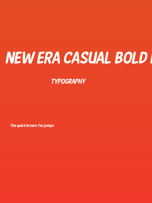 New Era Casual Bold Italic Poster