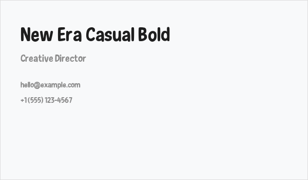 New Era Casual Bold Business Card