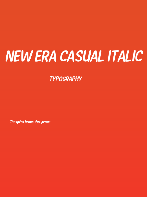 New Era Casual Italic Poster