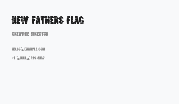 New Fathers Flag Business Card