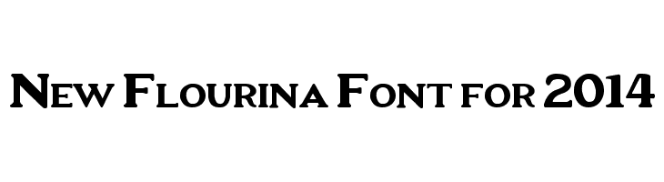 New Flourina Font for 2014 Font