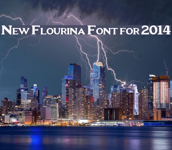 New Flourina Font for 2014 Font examples