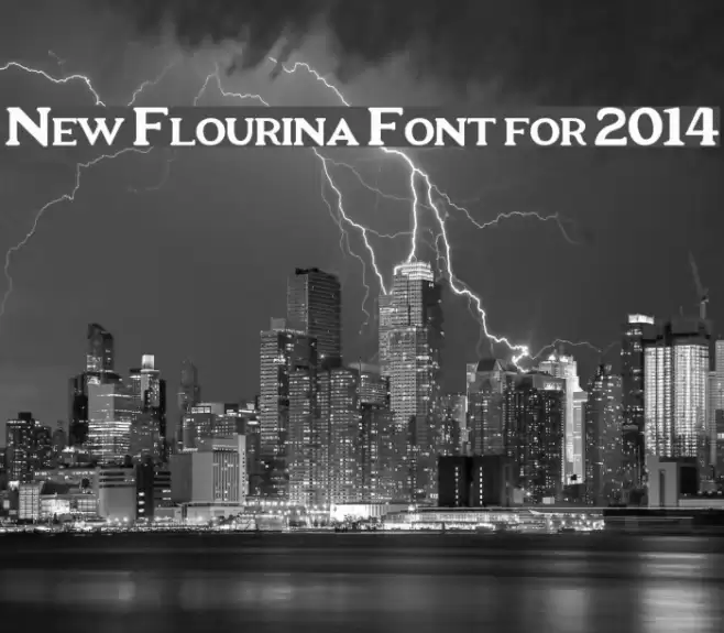 New Flourina Font for 2014 Fonte examples