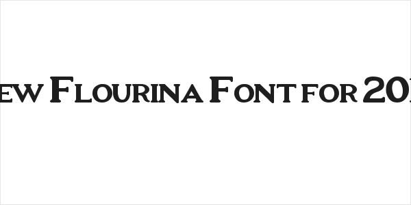 New Flourina Font for 2014 Logo