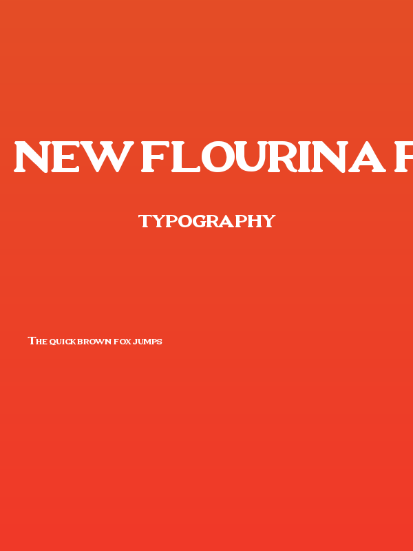 New Flourina Font for 2014 Poster