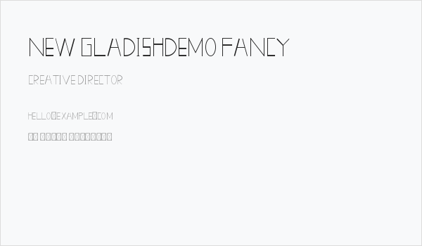 New GLADISHdemo Fancy Business Card