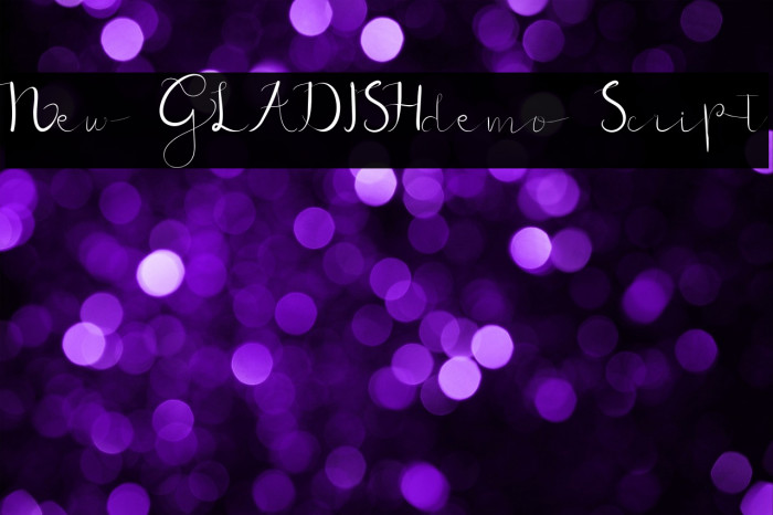 New GLADISHdemo Script Example 2