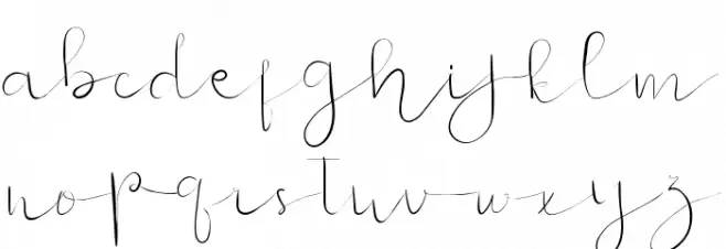 New GLADISHdemo Script Font Litere mici