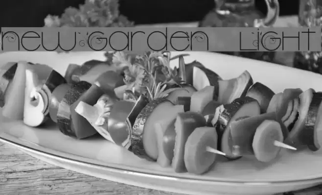 New Garden   Light Font examples