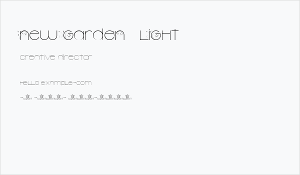 New Garden   Light Business Card