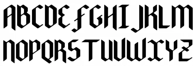 New Gothic Textura Шрифта ВЕРХНИЙ