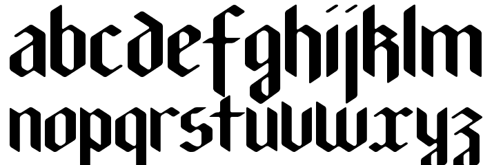 New Gothic Textura Font LOWERCASE
