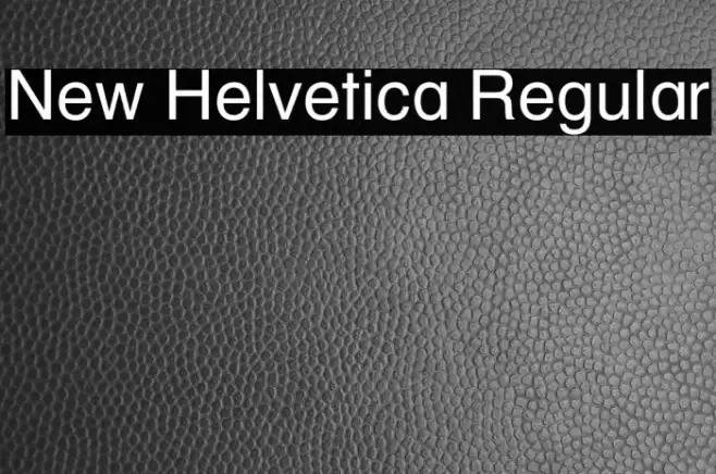 New Helvetica Regular Font examples