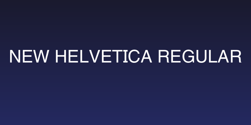 New Helvetica Regular Social Header