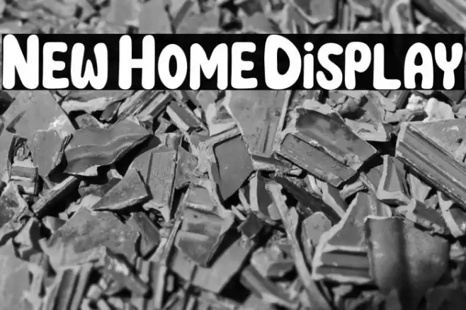 New Home Display Font examples