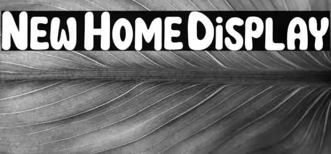 New Home Display Font examples