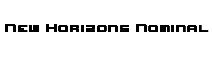 New Horizons Nominal Font