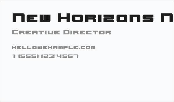 New Horizons Nominal Business Card