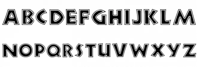 New Land Contour Schriftart Groß