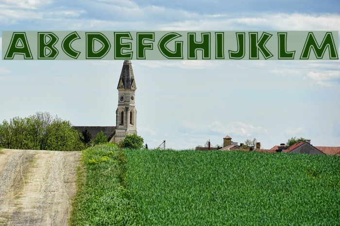 New Land Contour Font examples