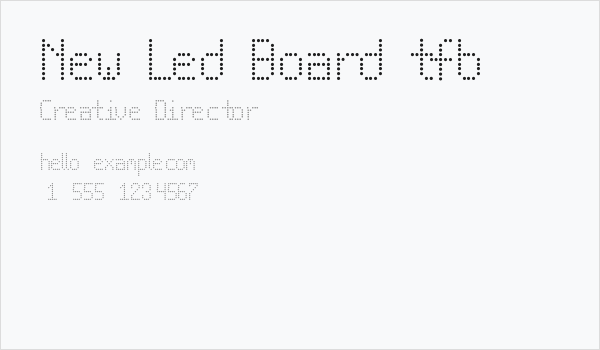 New Led Board tfb Business Card