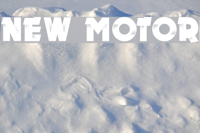 New MOTOR Font examples