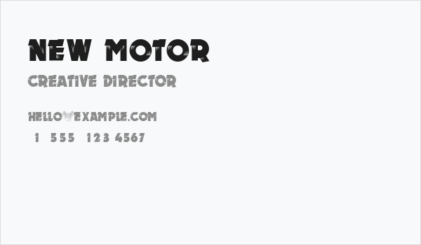 New MOTOR Business Card