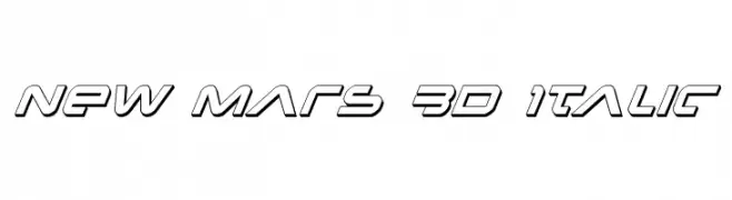 New Mars 3D Italic  Frei Schriftart Herunterladen