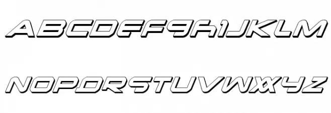 New Mars 3D Italic Font Litere mari