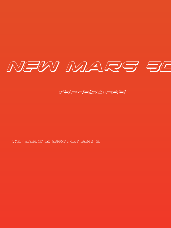 New Mars 3D Italic Poster