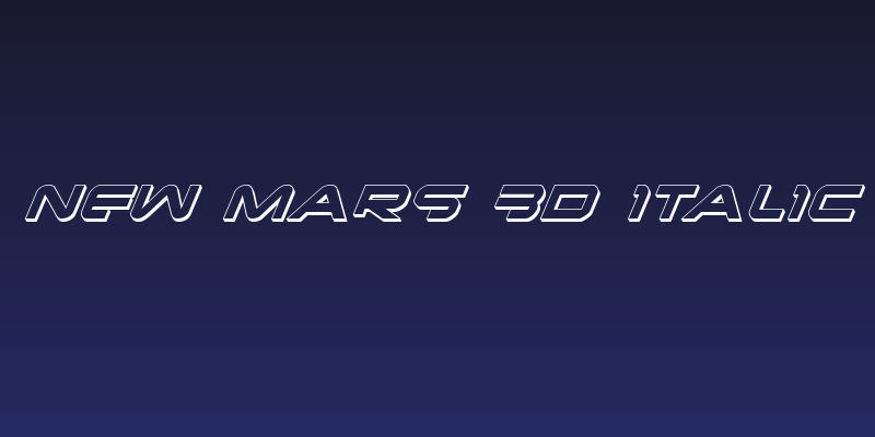 New Mars 3D Italic Social Header