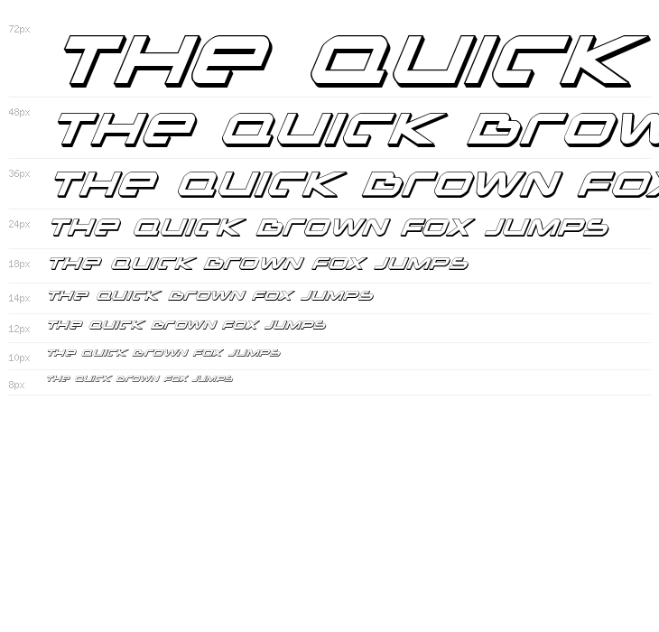 New Mars 3D Italic Waterfall