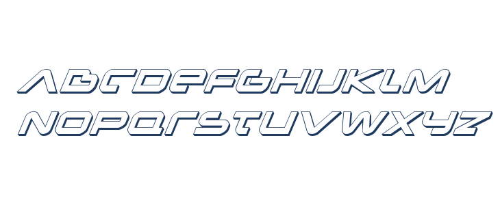 New Mars 3D Italic Lowercase