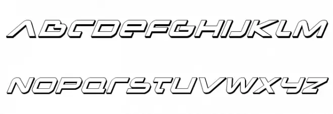 New Mars 3D Italic फ़ॉन्ट लोअरकेस