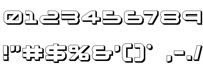 New Mars 3D Font OTHER CHARS